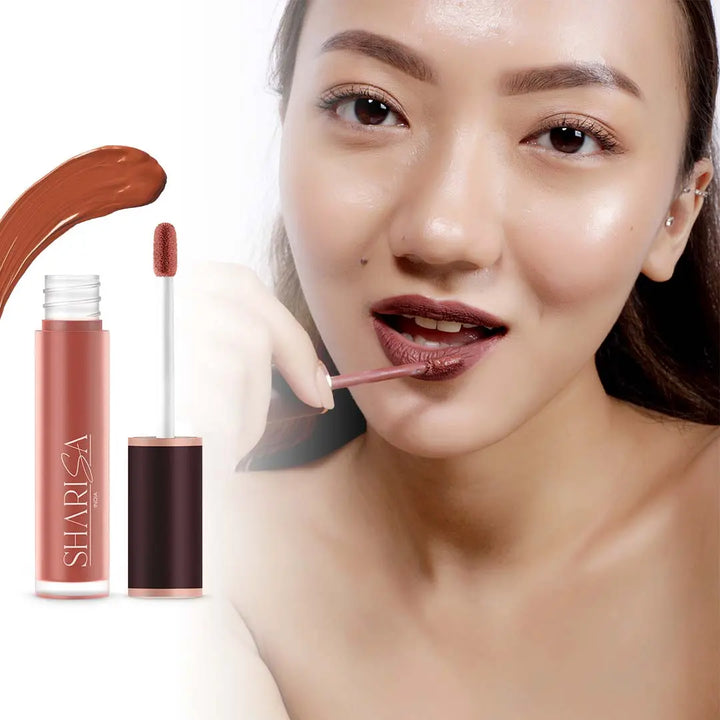 Timeless Matte Liquid Lipstick - Boldly Naked (Nude Brown) Sharisa India