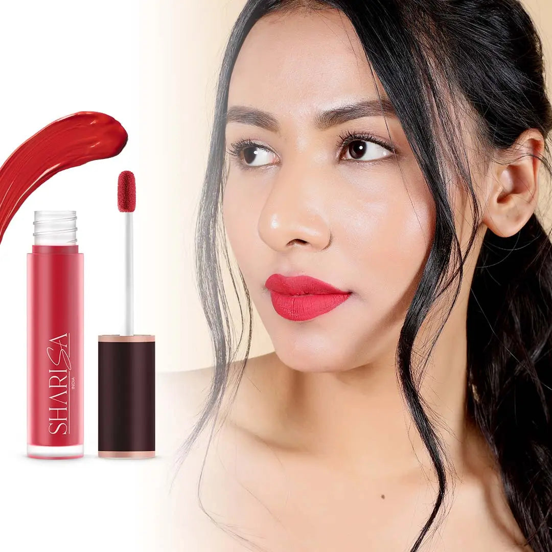 Timeless Matte Liquid Lipstick - Hopeless Romantic (Red) Sharisa India
